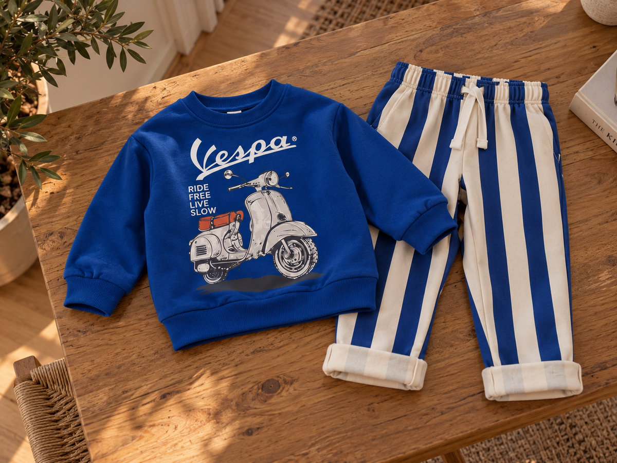 Vespa Baskılı Çocuk 2’li Takım