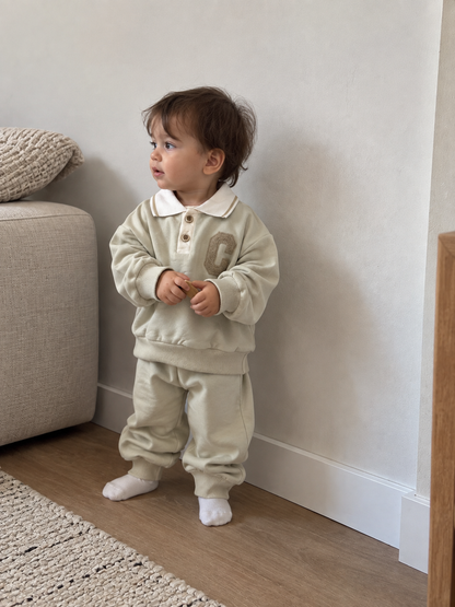 Soft Yeşil Polo Yaka Bebek Takımı