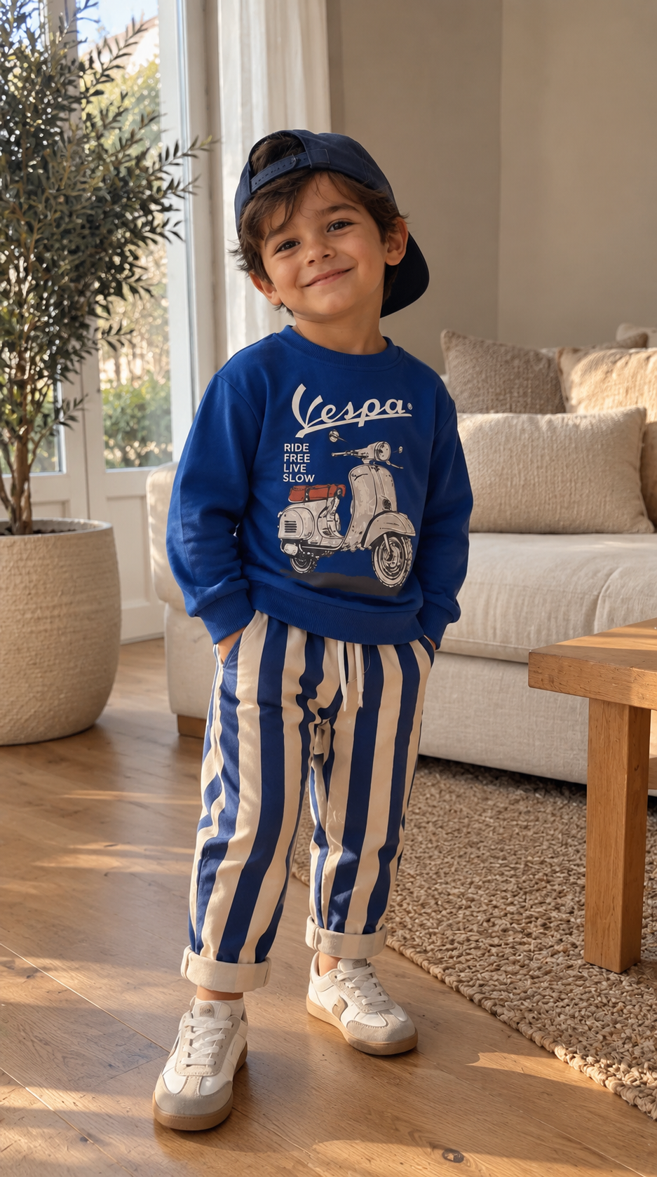 Vespa Baskılı Çocuk 2’li Takım